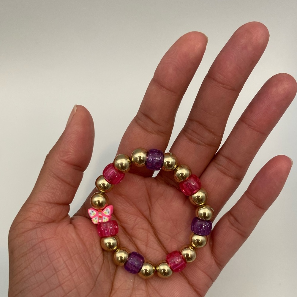 Handmade Trendy Y2K Inspired Children’s Stretch Bead Bracelet